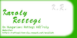 karoly rettegi business card